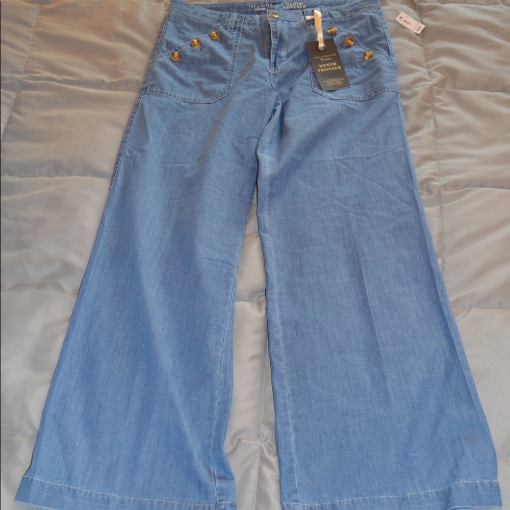 The Limited Wide Leg High Waisted Denim Jean